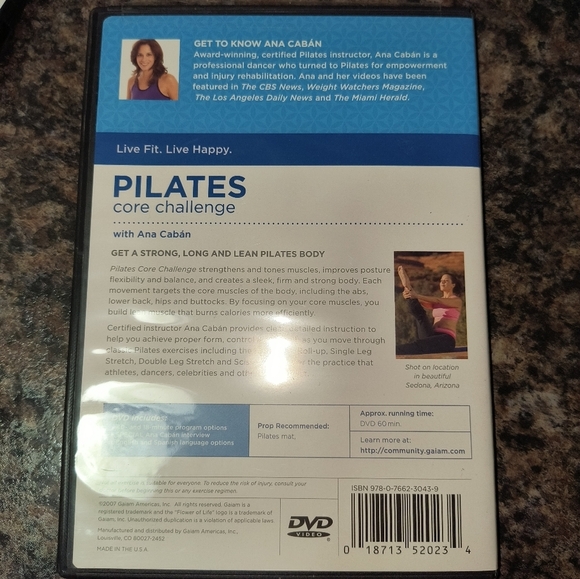 Pink Fitted Crop Pilates Workout DVD - Picture 2 of 2